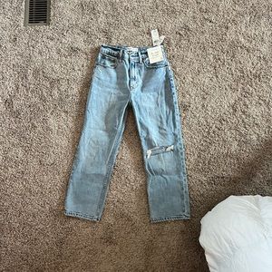 NWT 25XS Abercrombie Ankle Straight Ultra High Rise